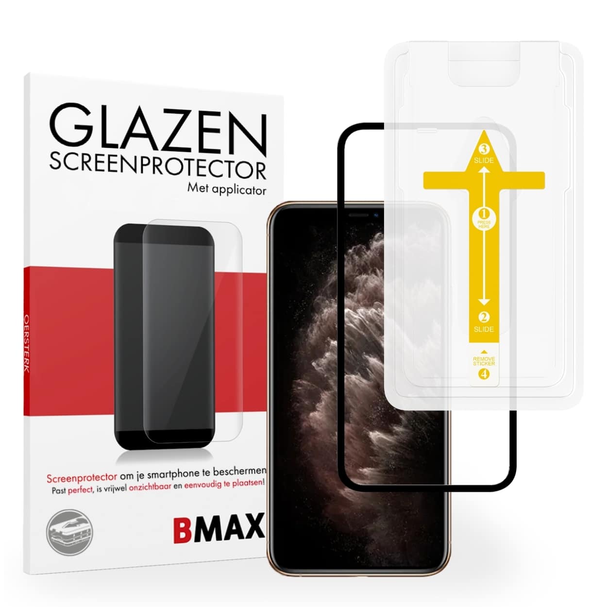 Screenprotector iPhone 11 Pro Max met applicator full cover