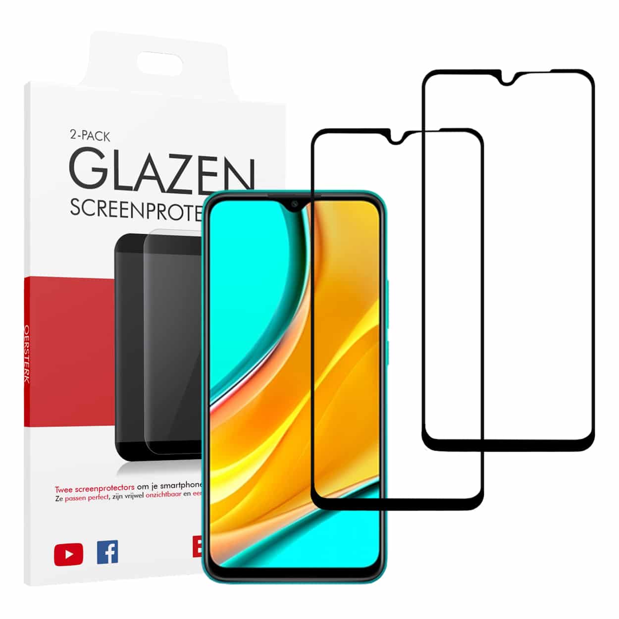 Full cover Xiaomi Redmi 9 screenprotector