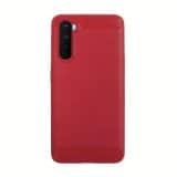 carbon telefoonhoesje OnePlus Nord rood