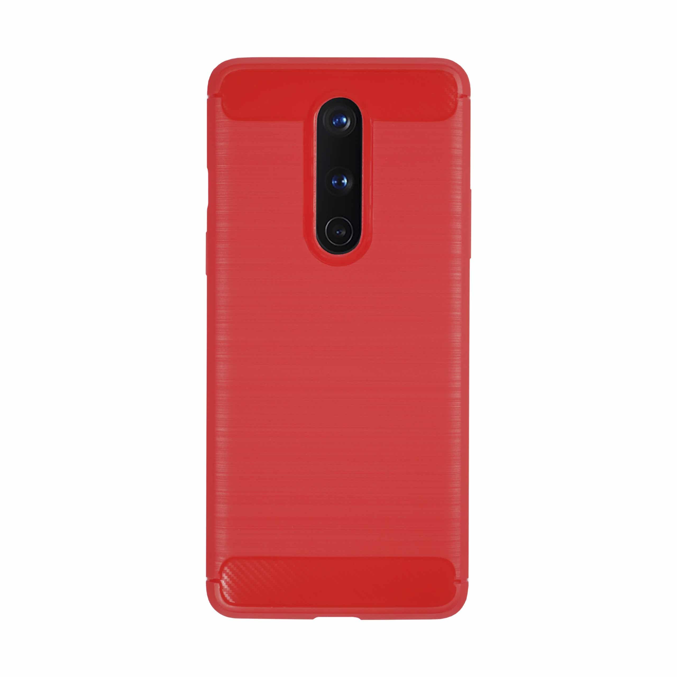 Rood carbon hoesje OnePlus 8