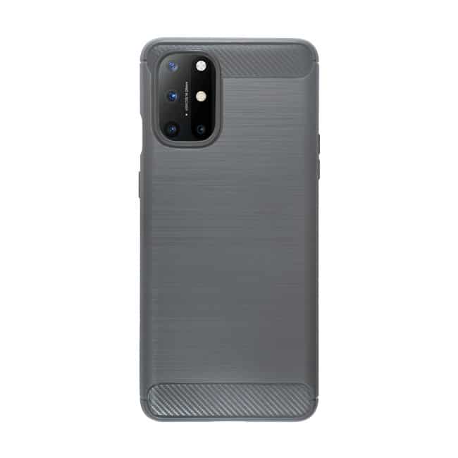 Carbon soft case hoesje OnePlus 8t Grijs