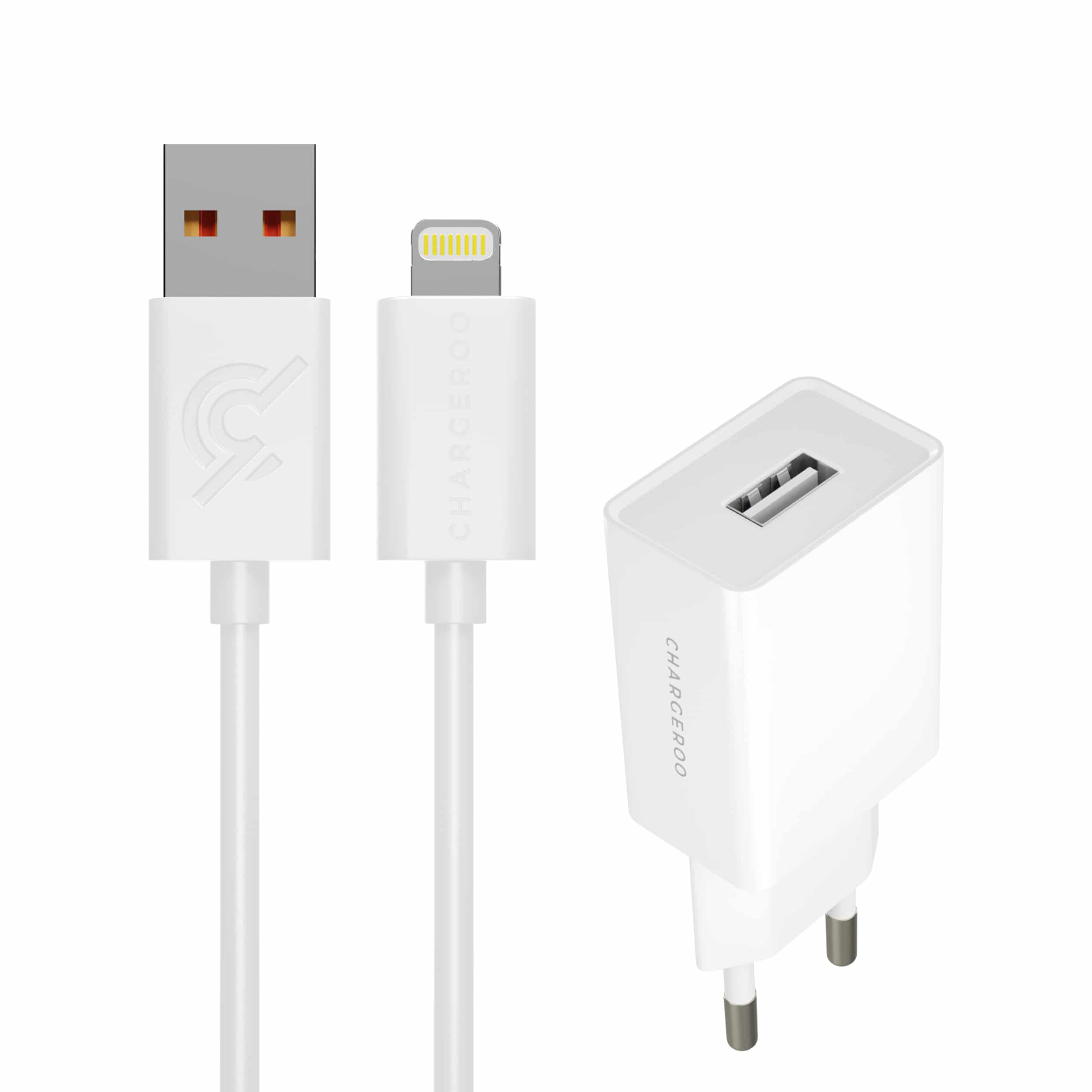 oplader met lightning kabel wit