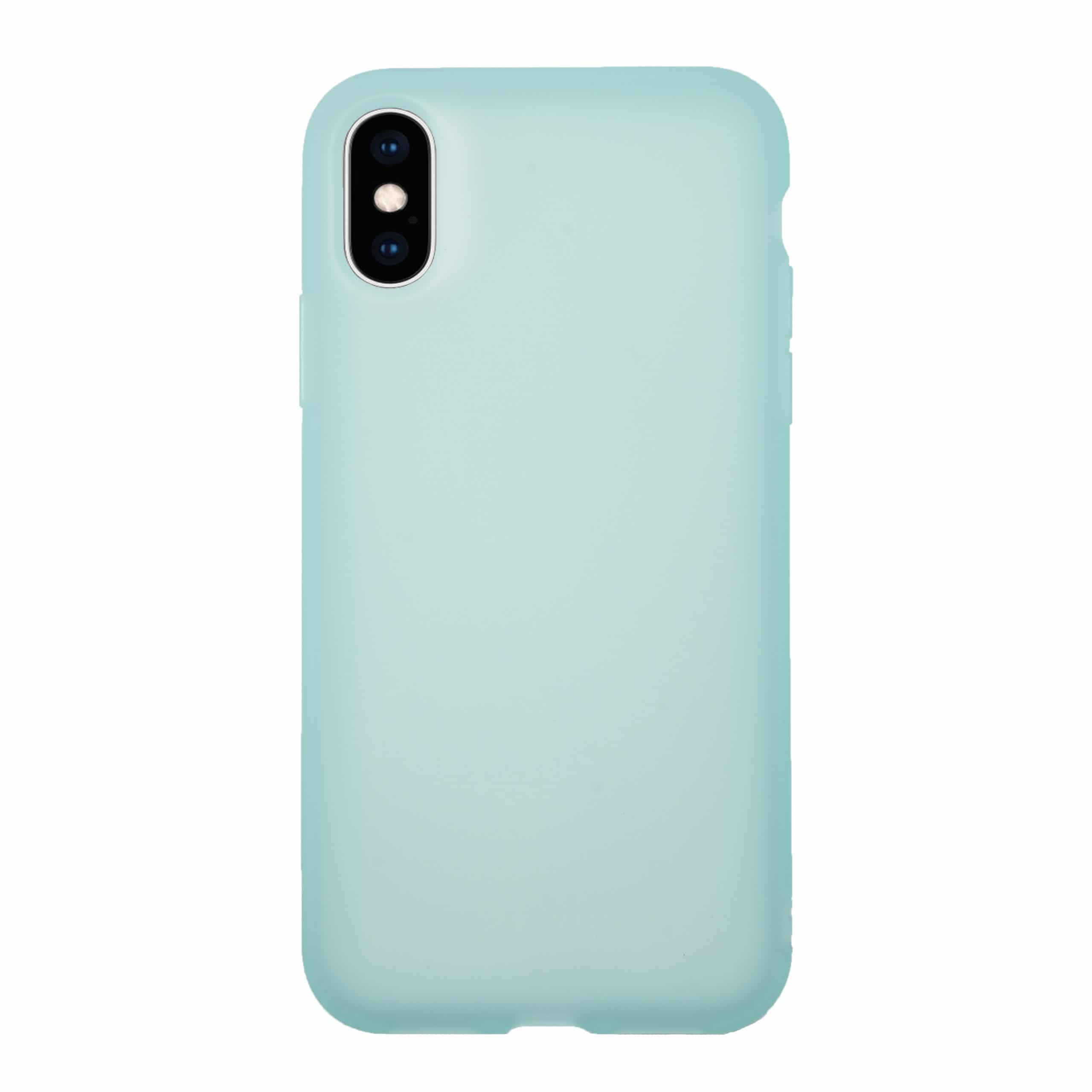 iPhone X/Xs mintgroen soft case hoesje