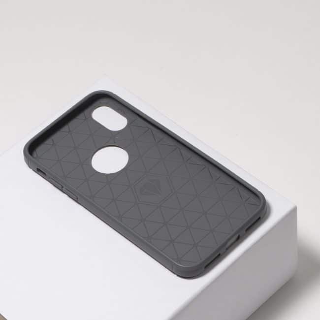 Carbon grijze hoesje iPhone X/XS