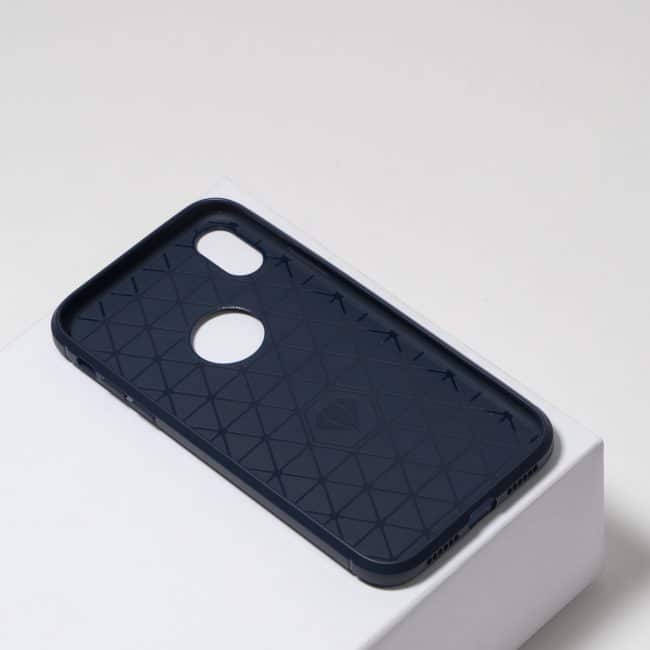 Carbon blauwe hoesje iPhone Xr