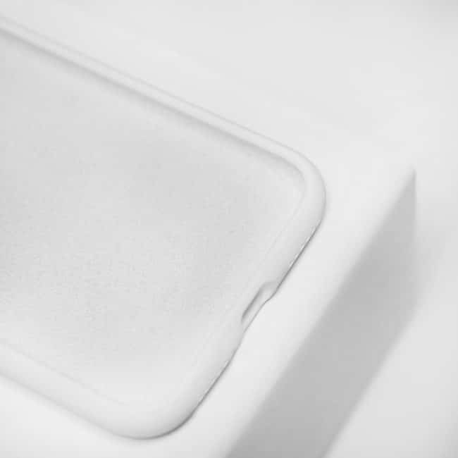 Siliconen hoesje voor iPhone SE 2022 in het wit