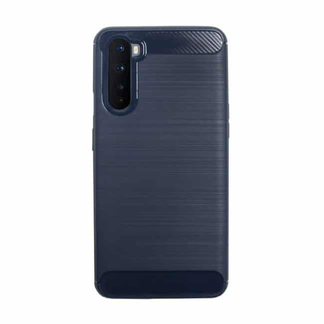 carbon telefoonhoesje OnePlus Nord blauw