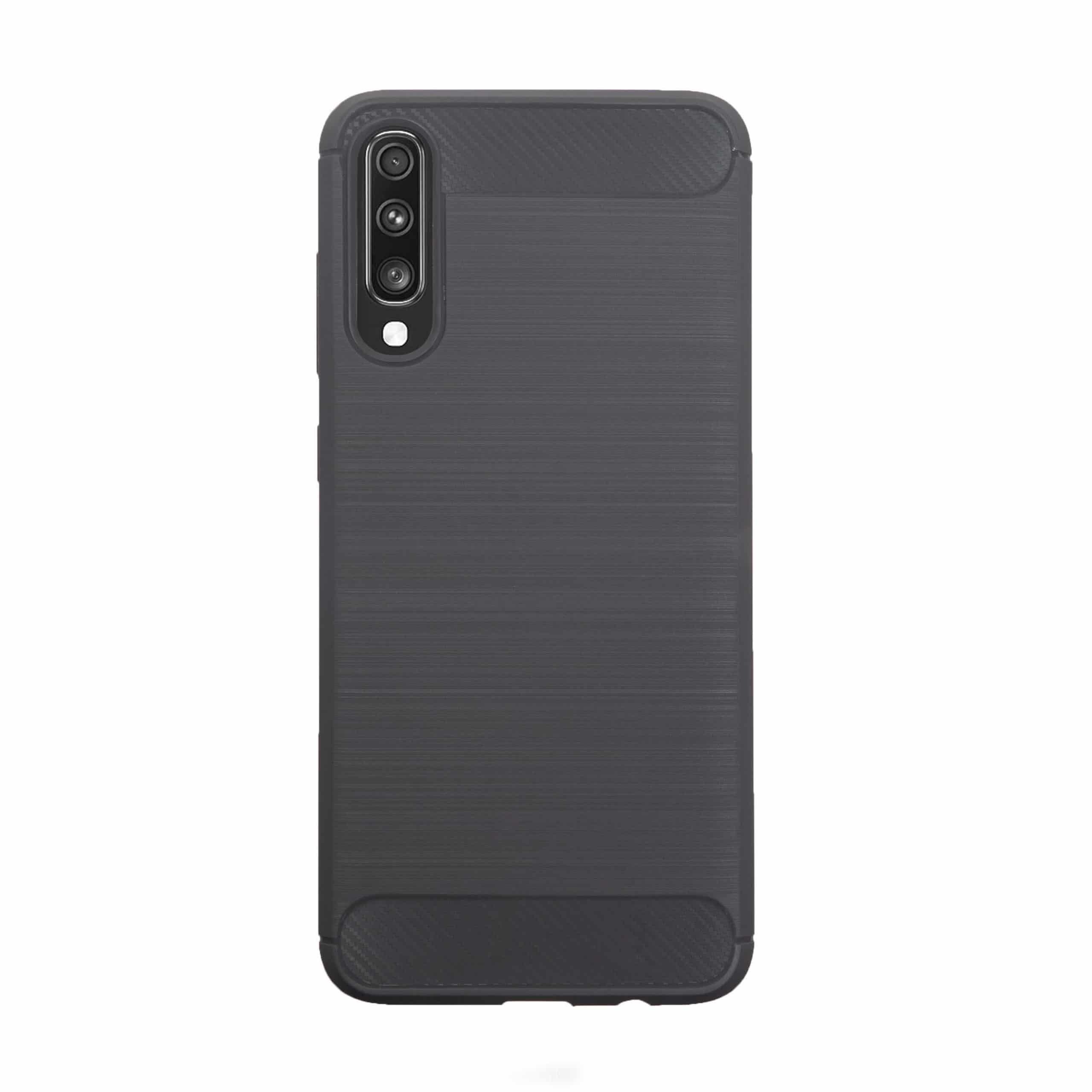 Samsung Galaxy A50 carbon telefoonhoesje grijs