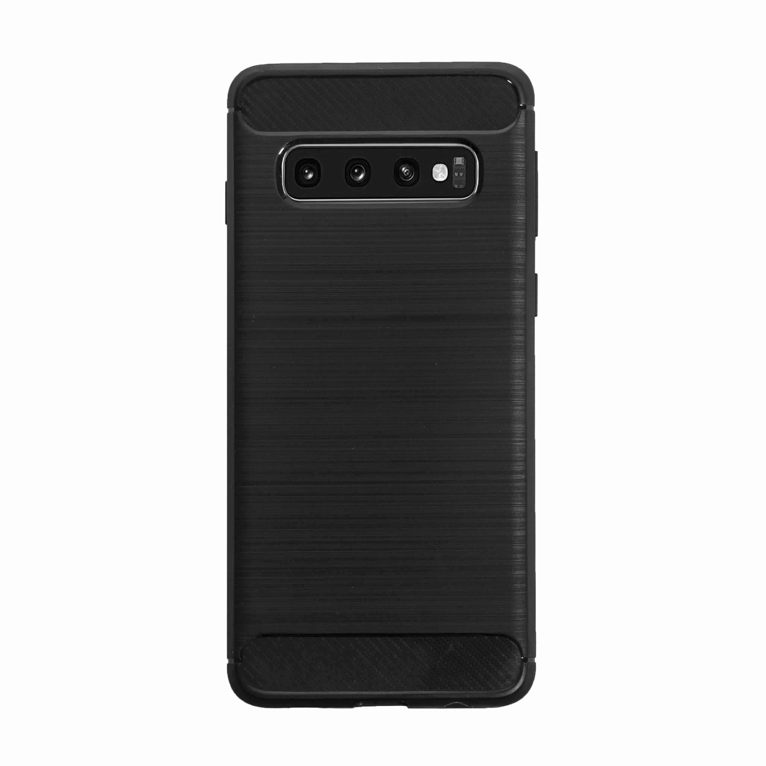 Samsung Galaxy S10 Plus carbon telefoonhoesje zwart