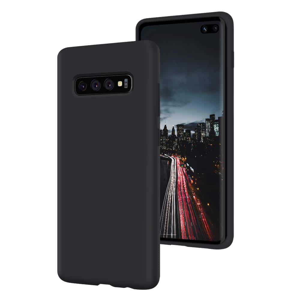 Samsung Galaxy S10, s10e, s10 pro Plus zwart siliconen hard case hoesje