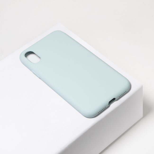 blauw siliconen telefoonhoesje iPhone Xr