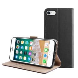 iPhone 6/6s Leren book case hoesje zwart