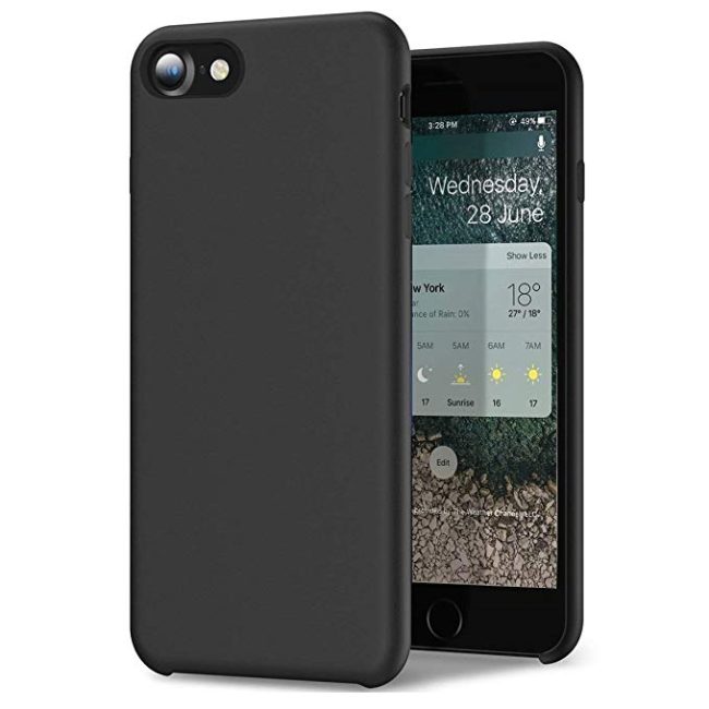 iPhone 6/6s zwart siliconen hard case hoesje