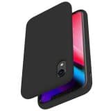 iPhone X/XS/Xr/Xs Max zwart siliconen hard case hoesje