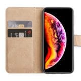 iPhone XS Max Leren book case cover in het zwart